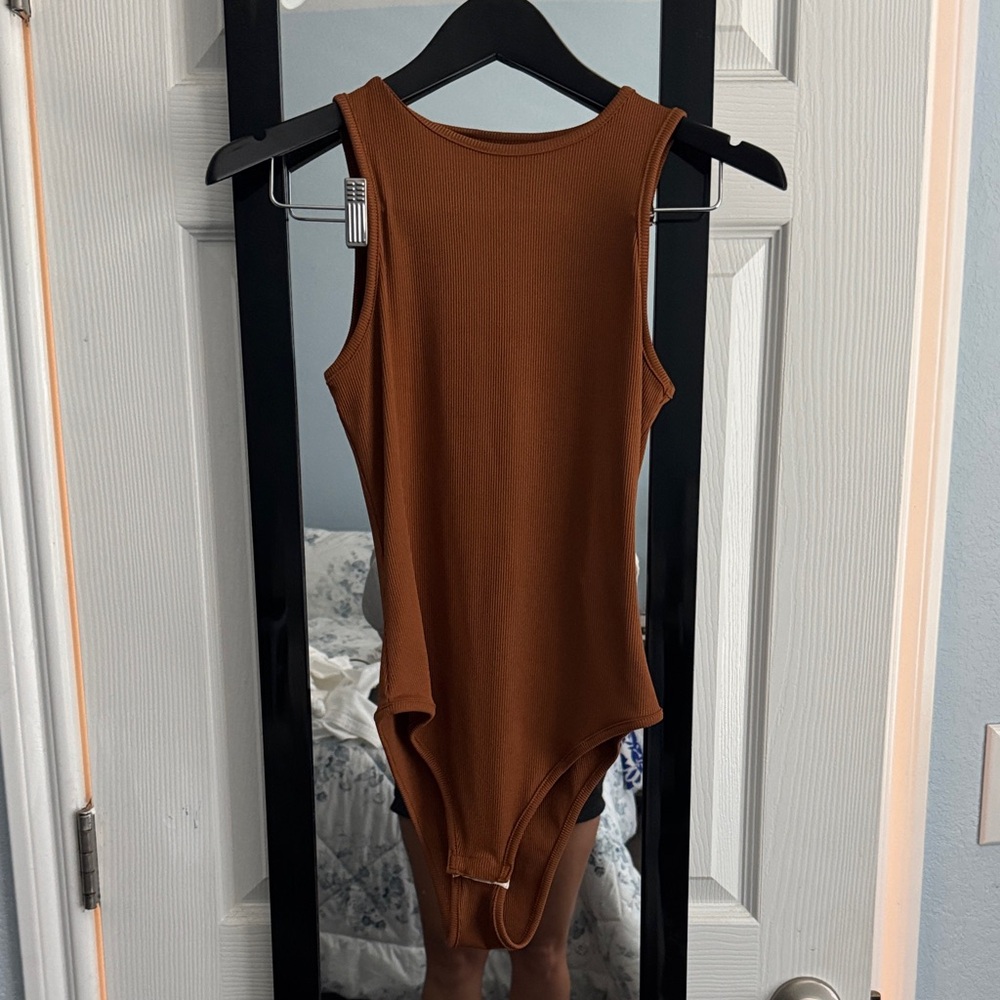 Shein Rust Sleeveless Bodysuit